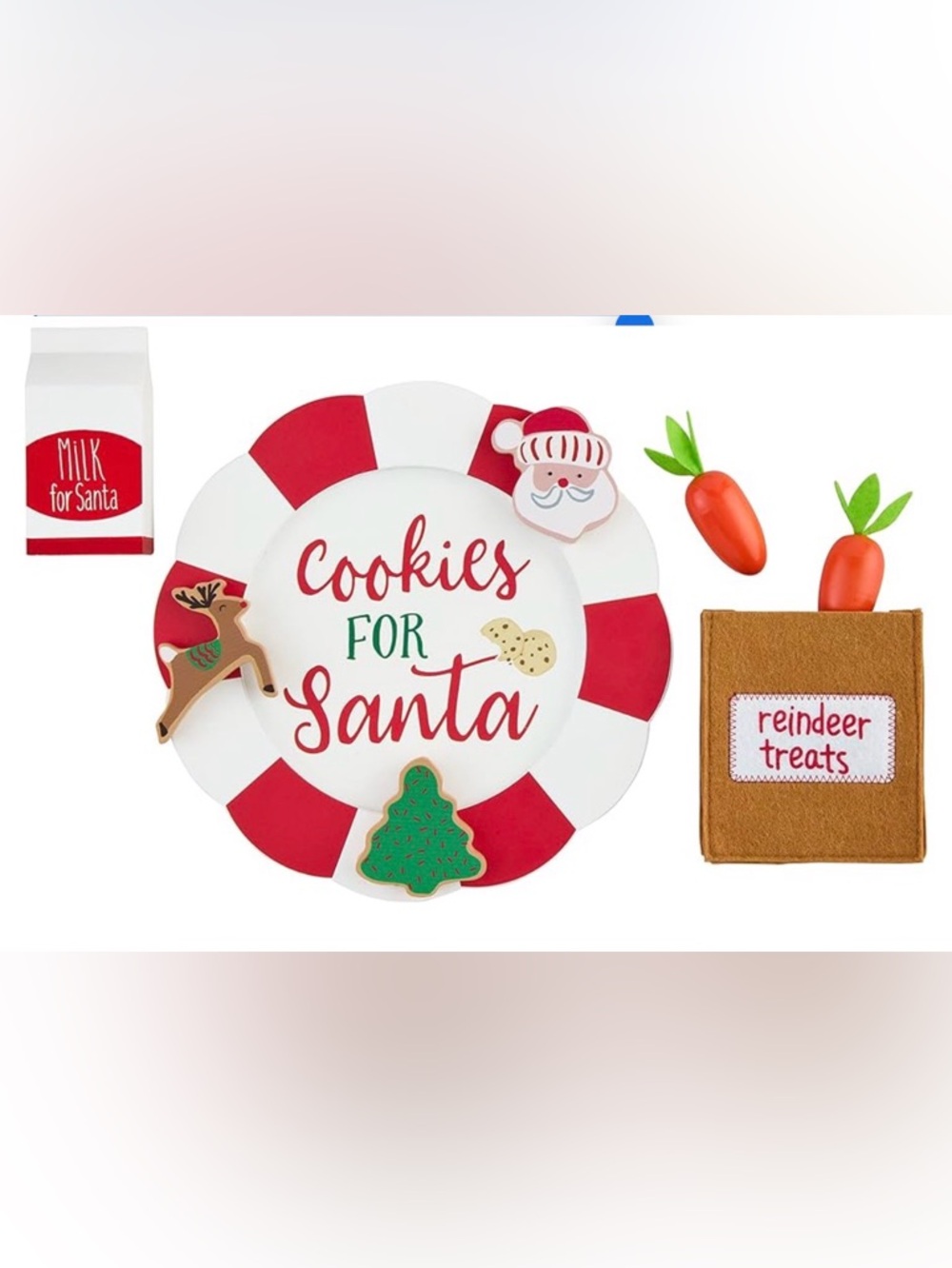 NWT Mud Pie Kid's Cookies for Santa Play Set